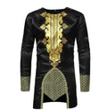 Black African Long Sleeve Shirt-Men Shirts-LeStyleParfait