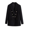 Black Blazer Women - Formal-Business - Plain-Solid - Women's Blazer - LeStyleParfait