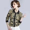 Black Floral Shirt For Women-Women's Shirts-LeStyleParfait
