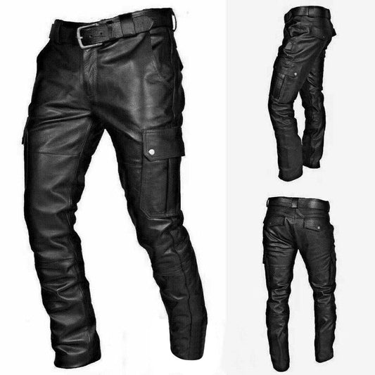 Black Leather Pants For Men - Pants - LeStyleParfait Kenya