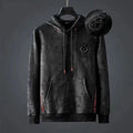 Black Men Hoodie - Embroidered-Men Hoodie-LeStyleParfait