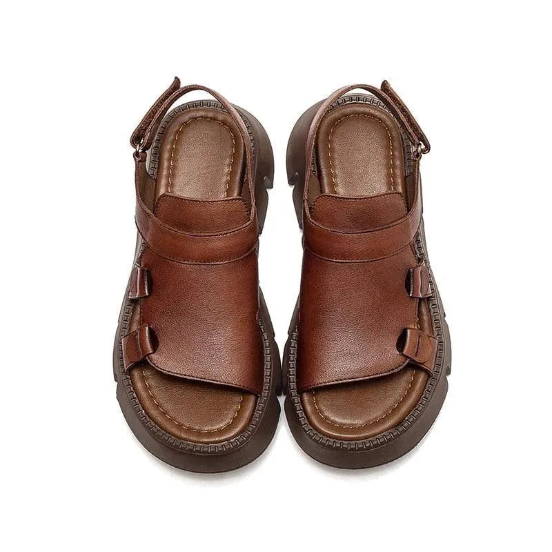 Block Heel Wedge Sandals - Wedge Shoes - LeStyleParfait