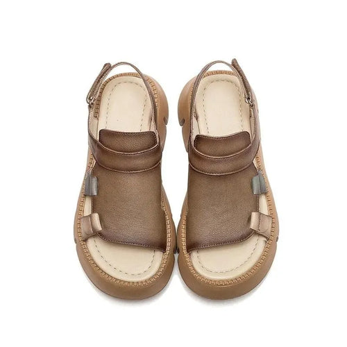 Block Heel Wedge Sandals - Wedge Shoes - LeStyleParfait