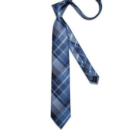 Blue Checked Necktie Set - Necktie - LeStyleParfait Kenya