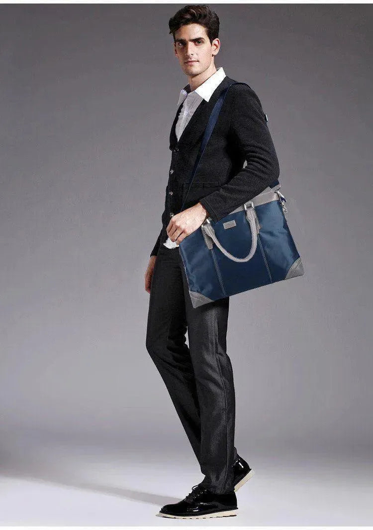 Blue Laptop Bag For Men - Handbag - LeStyleParfait