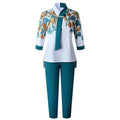 Bold Floral Tailored Two-Piece Set - Floral Tailored Two-Piece Set - LeStyleParfait