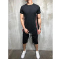 Bold Men Colorblock Summer Two-Piece Shorts Set - Colorblock Casual Two-Piece Set - LeStyleParfait