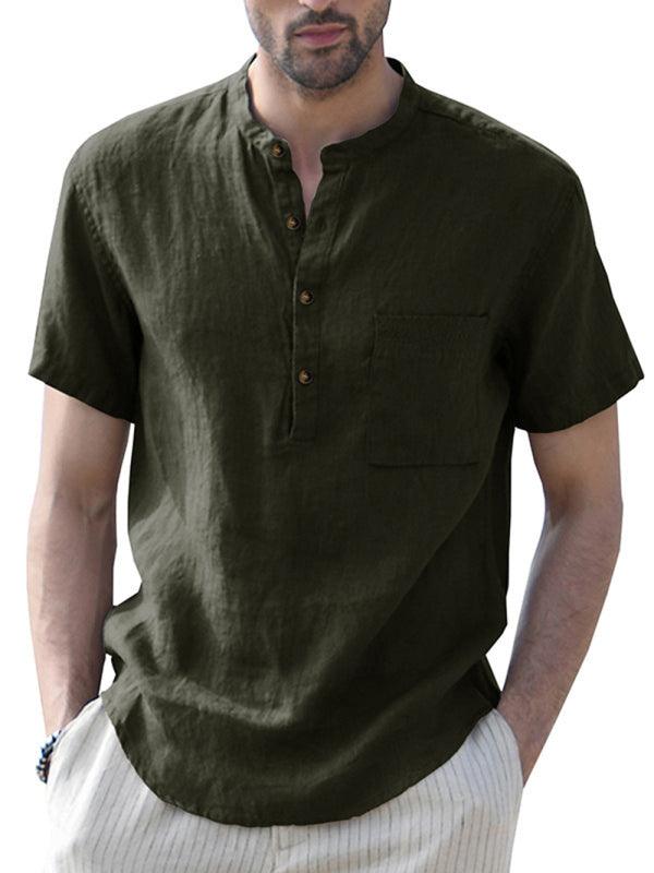 Buttoned Linen Shirt for Men - Shirt - LeStyleParfait Kenya