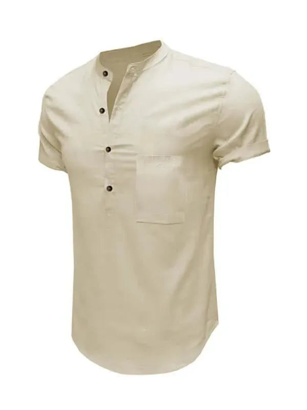Buttoned Linen Shirt for Men - Linen Shirt - LeStyleParfait
