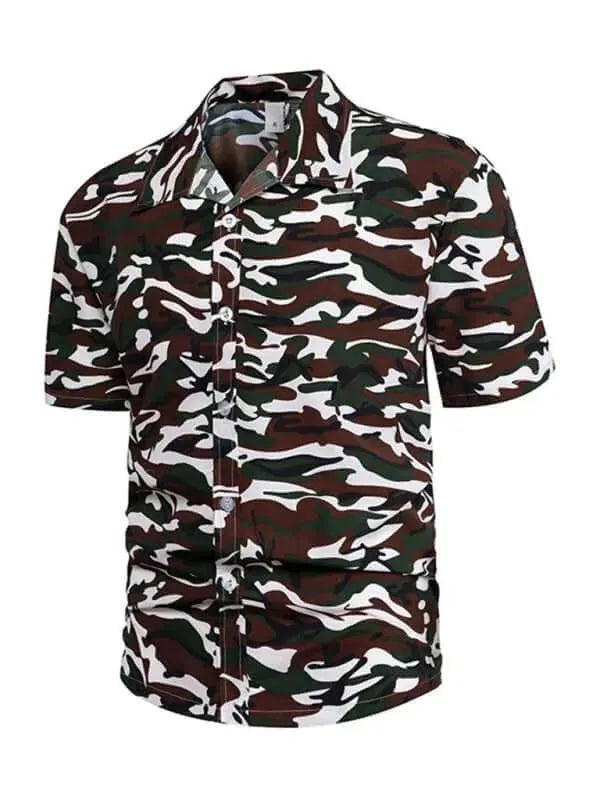 Camouflage Short Sleeve Shirt - Short Sleeve Shirt - LeStyleParfait