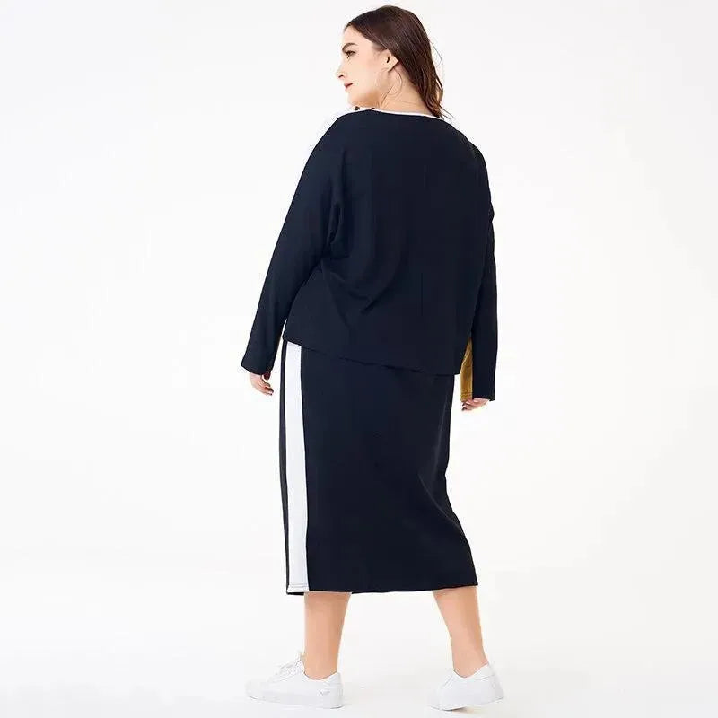 Casual Colorblock Skirt Two-Piece Set - Colorblock Skirt Two-Piece Set - LeStyleParfait
