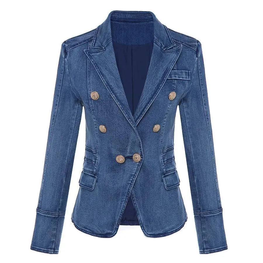 Casual Denim Blazer Women - Casual - Plain-Solid - Denim Blazer - LeStyleParfait