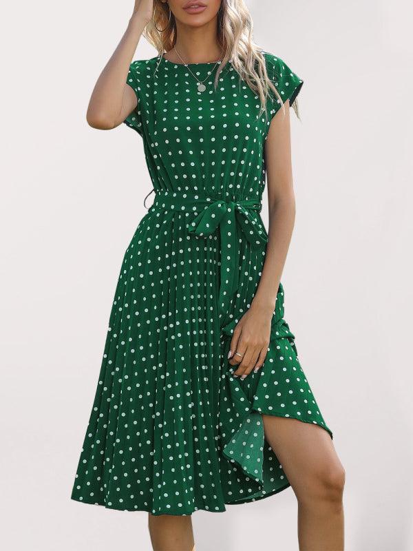 Casual Dotted Midi Dress - Dress - LeStyleParfait Kenya