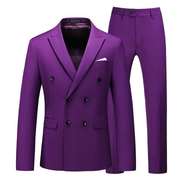 Casual Double Breasted Suit - Suit - LeStyleParfait Kenya