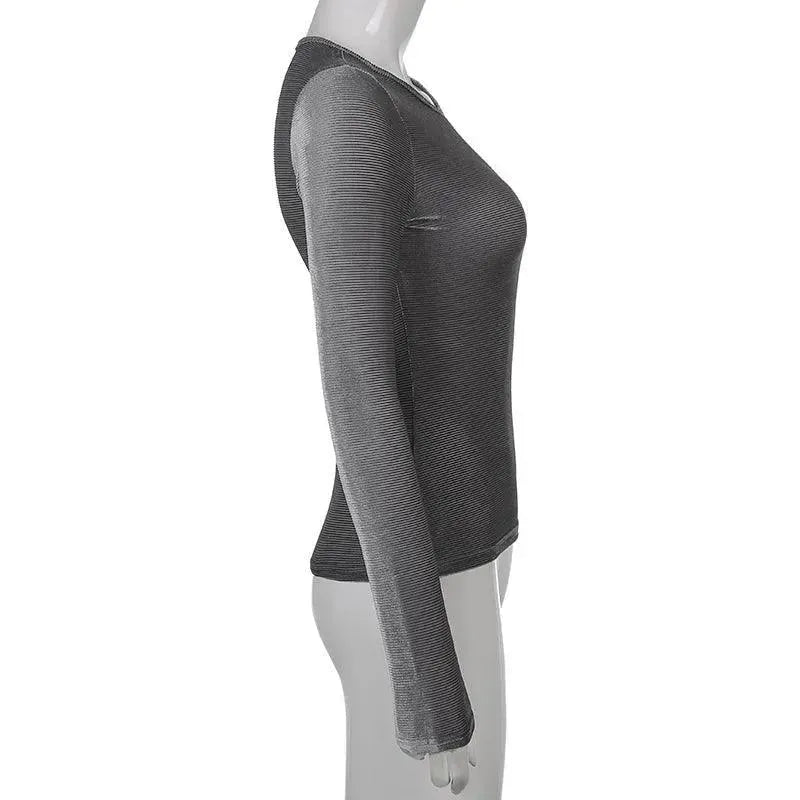 Casual Gray Jersey Two-Piece Set - Solid Jersey Two-Piece Set - LeStyleParfait