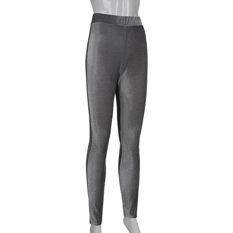 Casual Gray Jersey Two-Piece Set - Solid Jersey Two-Piece Set - LeStyleParfait