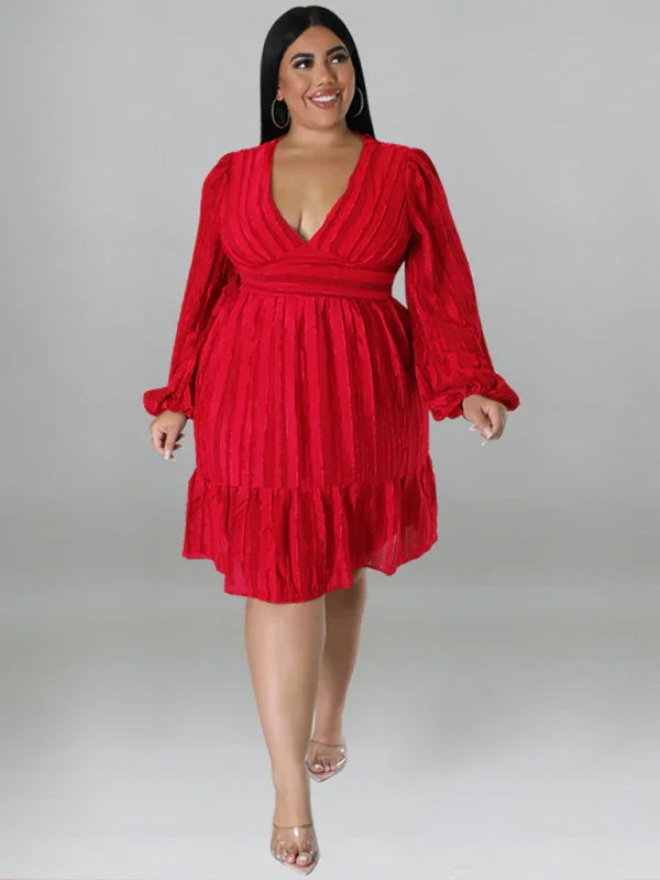 Casual Jacquard Oversized Mini Dress fashion image