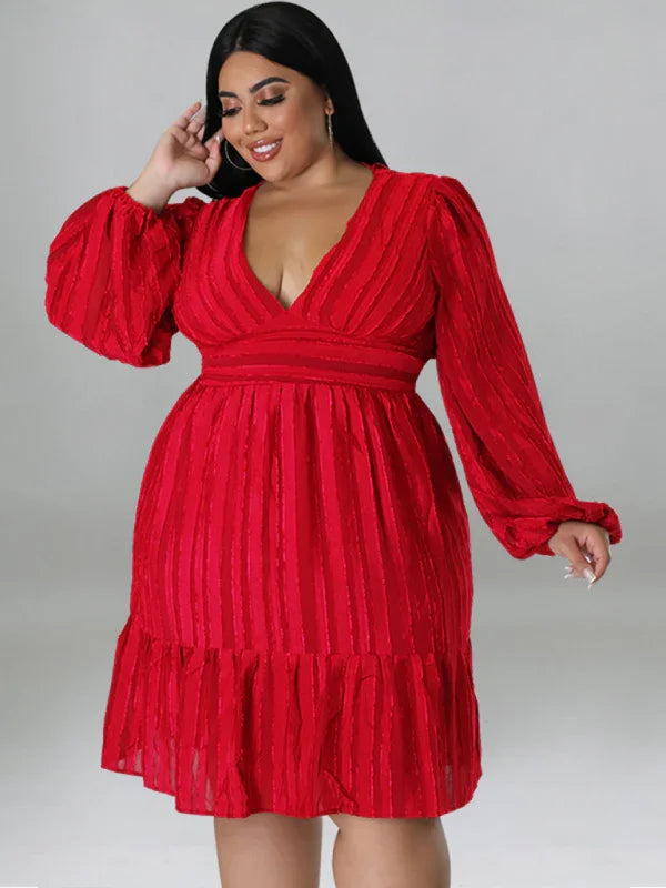 Casual Jacquard Oversized Mini Dress fashion image