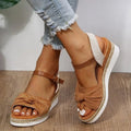 Casual Knot Wedges Sandals - Wedge Shoes - LeStyleParfait
