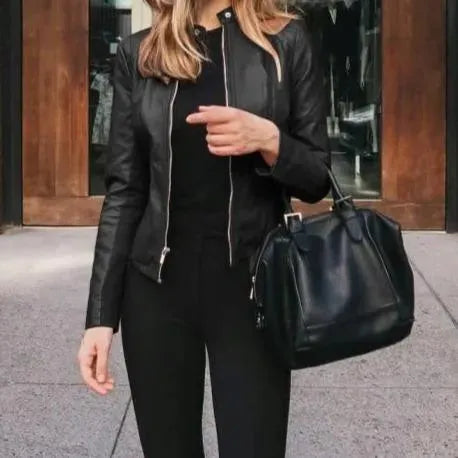 Casual Leather Jackets For Women - Leather Jacket - LeStyleParfait