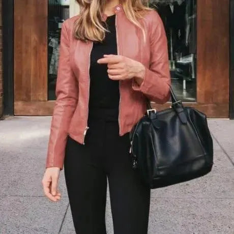 Casual Leather Jackets For Women - Leather Jacket - LeStyleParfait