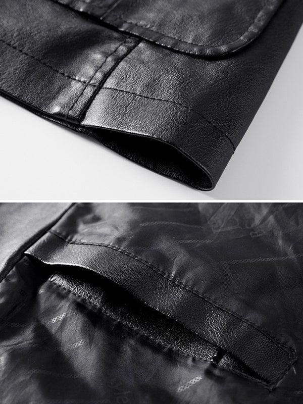 Casual Leather Slim Fit Men's Blazer - Leather Blazer - LeStyleParfait Kenya