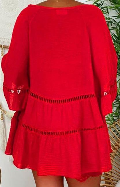 Casual Loose Linen Women's Mini Dress - Mini Dress - LeStyleParfait Kenya