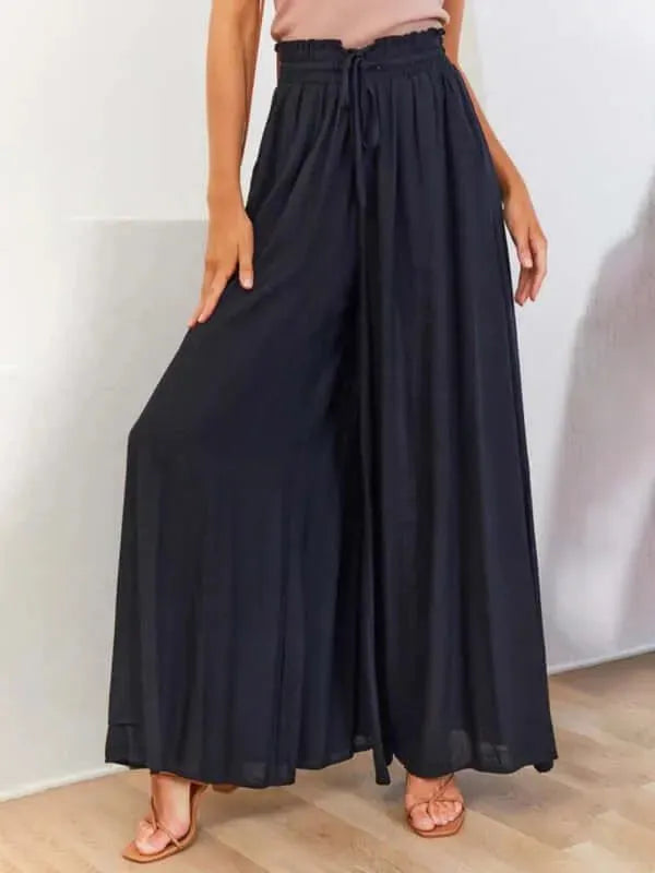 LeStyleParfait Women Pants Plain-Solid Women's Drawstring Polyester-Women Pants