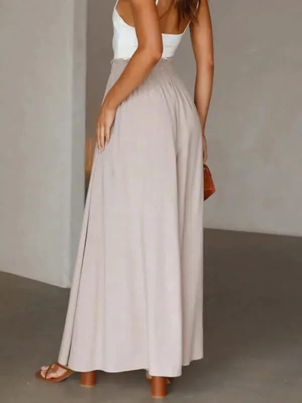 LeStyleParfait Women Pants Plain-Solid Women's Drawstring Polyester-Women Pants