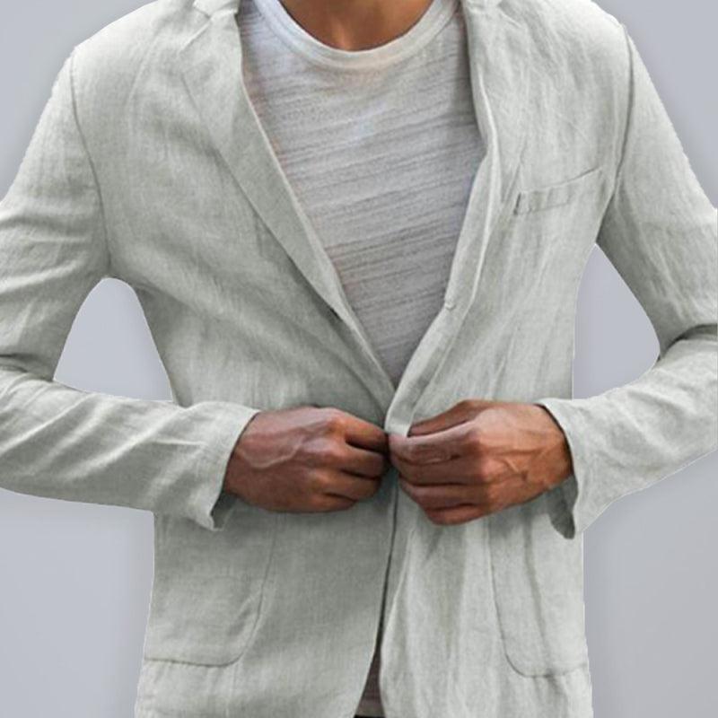 Casual Men's Linen Blazer - Linen Blazer - LeStyleParfait Kenya