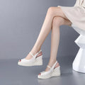 Casual Open Wedge Sandals - Wedge Shoes - LeStyleParfait
