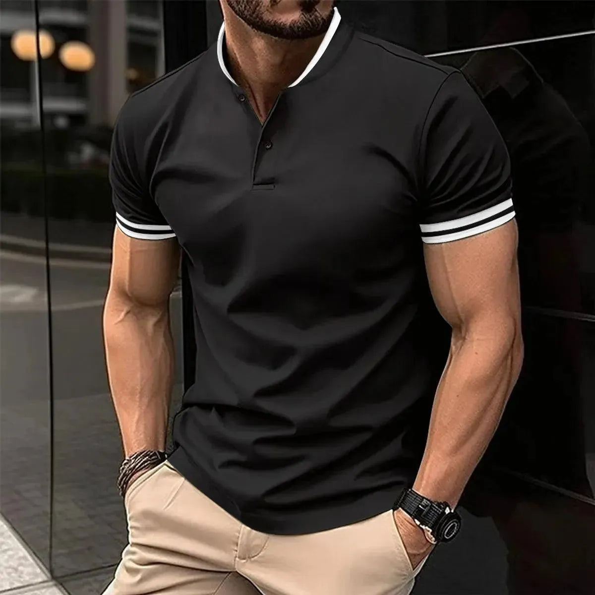 Casual Short-Sleeved Men Polo Shirt - Polo Shirt - LeStyleParfait