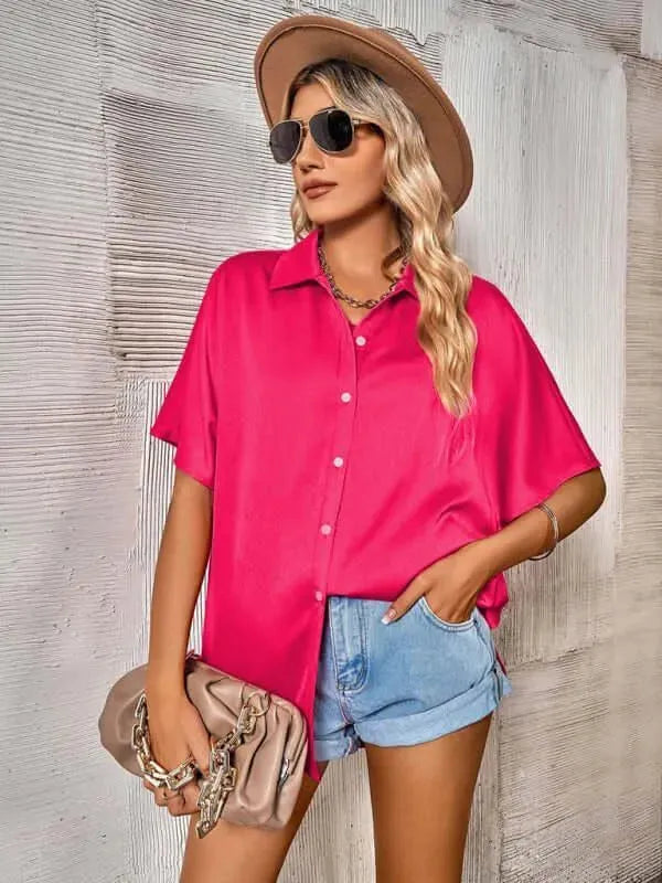 Casual Short Sleeved Women Shirt - Women's Shirt - LeStyleParfait