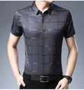 Casual Summer Plaid Shirt For Men-Men Shirts-LeStyleParfait