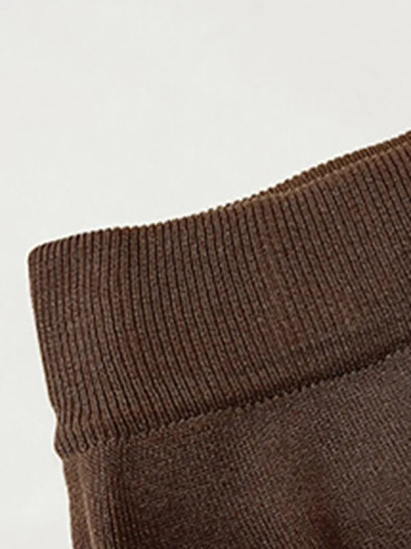 Casual Women Knit Relaxed Two-Piece Set - Casual Knit Two-Piece Set - LeStyleParfait