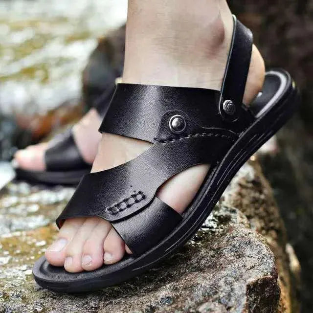 Casy Leather Sandal Shoes - Sandals - LeStyleParfait fashion image