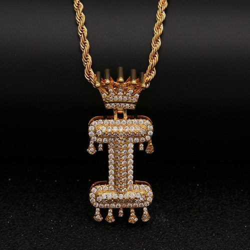 Chain Necklace - Letter "I" Pendant - Pendant Necklace - LeStyleParfait