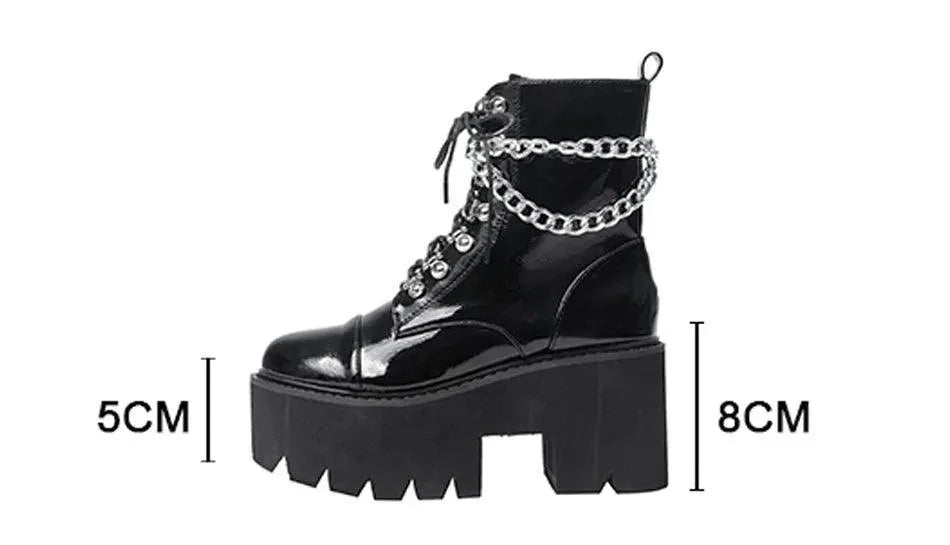 LeStyleParfait Shoes Women's Ankle Boots PU Leather Boots-Boots