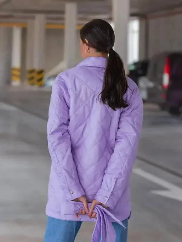 Chic Loose Women’s Quilted Shirt Jacket-Jacket-LeStyleParfait