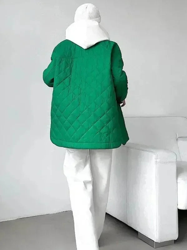 Chic Loose Women’s Quilted Shirt Jacket-Jacket-LeStyleParfait