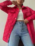 Chic Loose Women’s Quilted Shirt Jacket-Jacket-LeStyleParfait