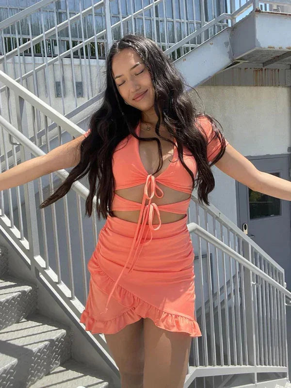 Chic Ruched Bodycon Mini Dress