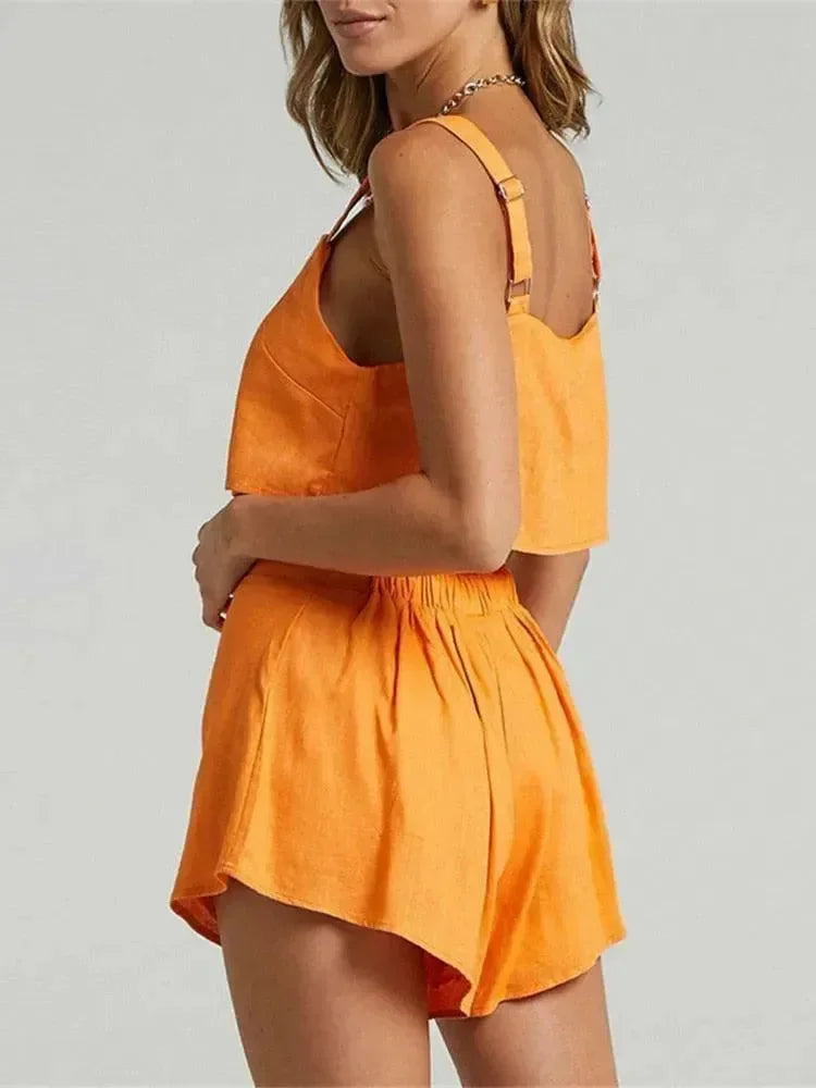 Chic Women Casual Two-Piece Shorts Set - Casual Shorts Set - LeStyleParfait