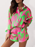 Chic Women Floral Casual Two-Piece Shorts Set - Floral Casual Two-Piece Set - LeStyleParfait