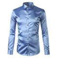 Classic Satin Silk Shirt For Men-Men Shirts-LeStyleParfait