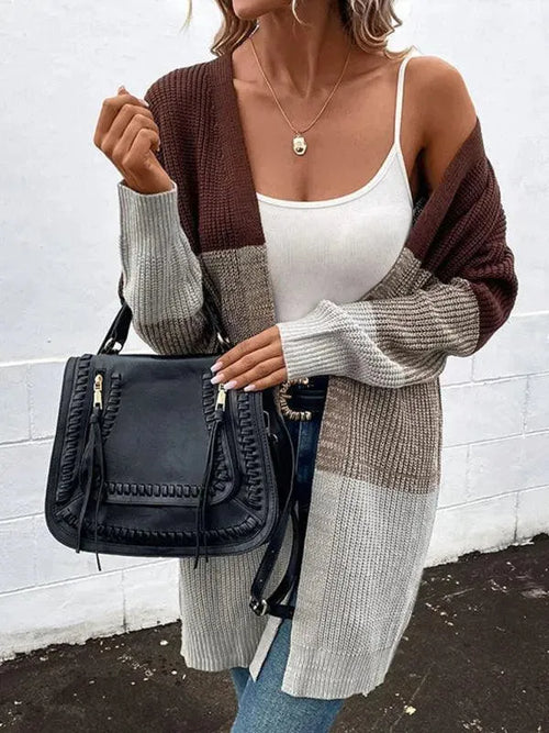 Color-Blocking Women Cardigan Sweater - Cardigan Sweater - LeStyleParfait