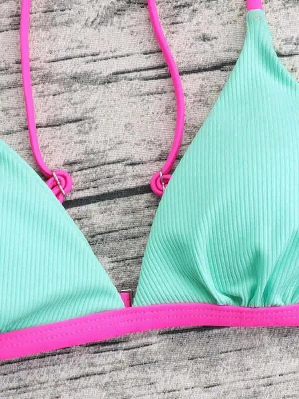 Colorblock Hipster Bikini Set - Bikini - LeStyleParfait