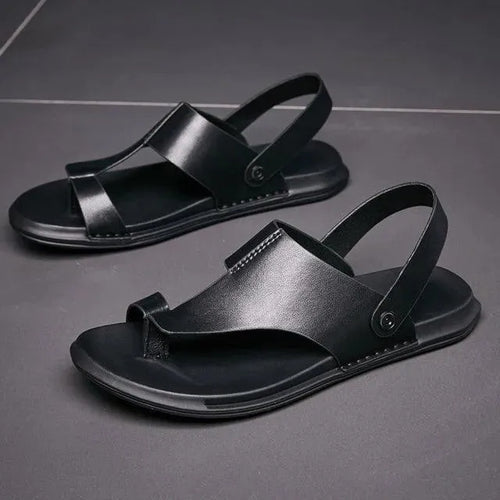 Concise Leather Sandals - Sandals - LeStyleParfait