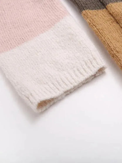 Contrast Striped Long Women Cardigan Sweater - Cardigan Sweater - LeStyleParfait