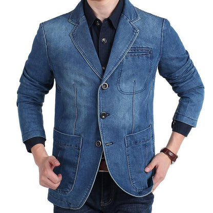 Cowboy Denim Jeans Blazer For Men - Blazer - LeStyleParfait Kenya